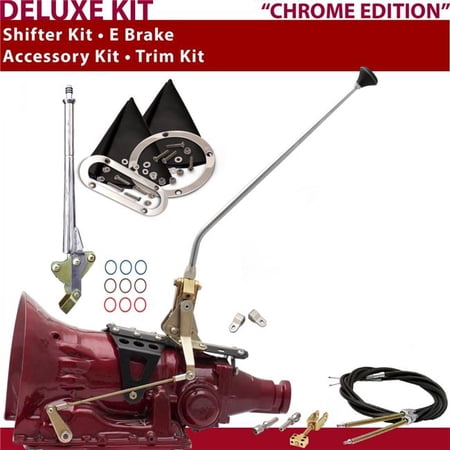 American Shifter 700R4 Shifter Kit 16 in. E Brake Cable Clevis Trim Kit for CF7D5