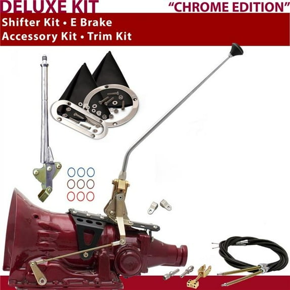 American Shifter 4L60 Shifter Kit Chrome 16 in. E Brake Cable Clevis Trim Kit for DADCF