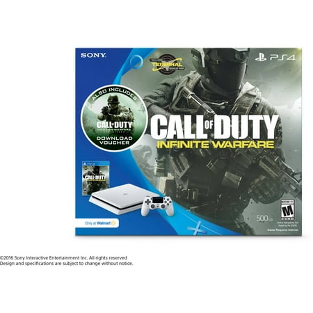 Sony PlayStation 4 Slim 500GB Call of Duty Infinite Warfare Bundle, White, 3001519