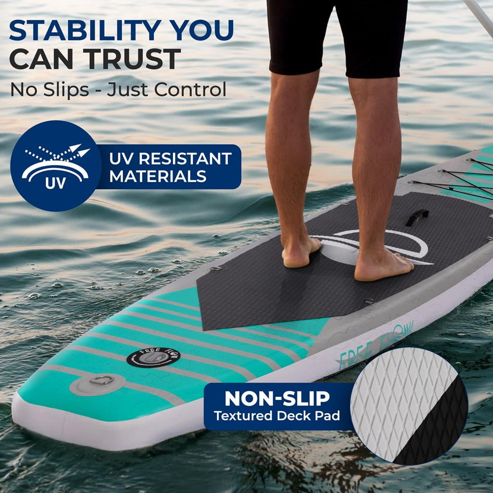 SereneLife Wide Stance, Bottom Fin for Paddling, Surf Control, Non-Slip Deck Youth and Adult Standing Boat