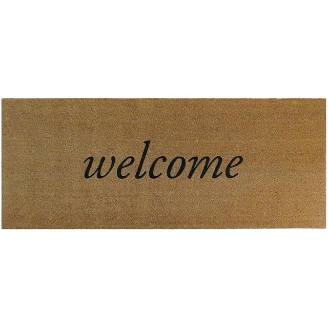 Entryways Tapis de Porte en Fibre de Coco 24 x 60 Po Basics 503EB24x60 - Marron & Noir