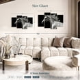 thumbnail image 4 of Elephant Stock Arabian Horse Wall Art - Horizontal Multi Panel Canvas - Living Room Wall Decor - Animal Multi Panel - Black And White Decor - 43" x 27", 4 of 8
