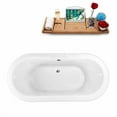 thumbnail image 3 of 59" Streamline N1120WH-CH Clawfoot Tub and Tray With External Drain, 3 of 8