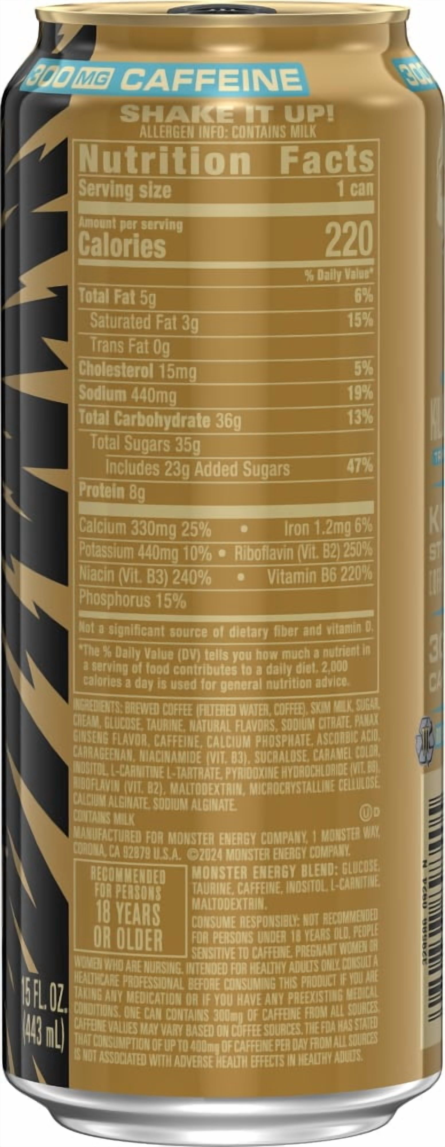Monster Killer Brew Mean Bean Energy Drink Can 15 fl oz - 3 count