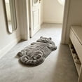 thumbnail image 5 of Adorable Cat Shaped Polyester Bath Rug Washable Absorbent Non Slip Floor Mat Cute Pet Lover Home Decor Gift,A, 5 of 6