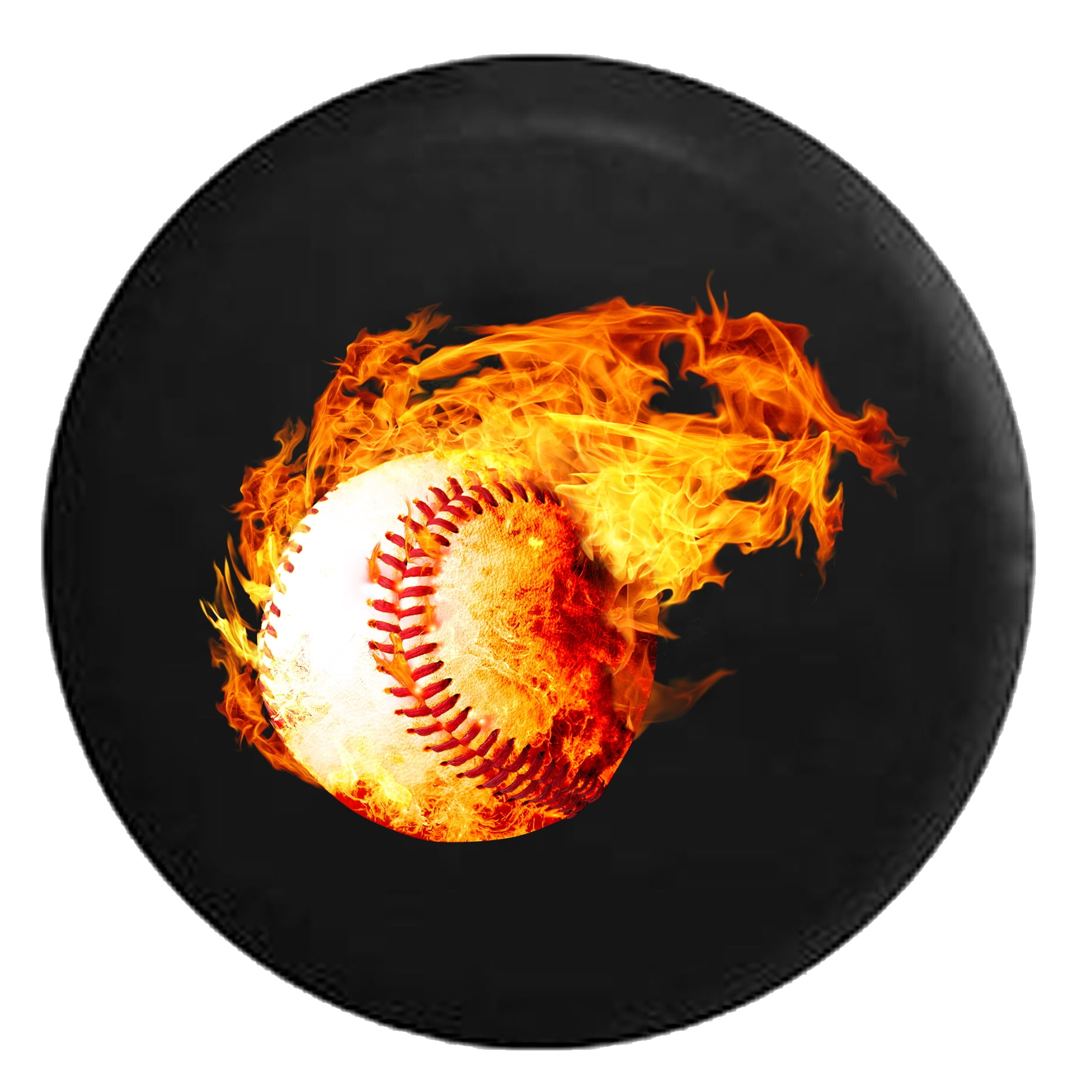 Glowing Flames with Fire Softball Baseball Fast Pitch Black 27.5 in