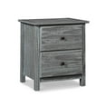 thumbnail image 4 of Grain Wood Furniture Greenport 2-Drawer Bedroom Nightstand, Solid Wood with Brushed Grey Finish, 4 of 5