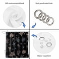 thumbnail image 5 of Black Coastal Waterproof Fabric Shower Curtain,Nautical Summer Beach Sea Turtle Starfish Waterproof Fabric Shower Curtain for Bathroom Curtains Bathtubs Shower Curtains with 12 Hooks Standard 60x72, 5 of 8