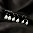 thumbnail image 5 of Solid 925 Sterling Silver Pearl Drop Earrings Dangle for Women Teens Simulated Dangle Earrings Drops for Wedding Hooks, 5 of 7