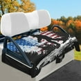 thumbnail image 2 of Yuyamidu Savage Golf Cart Seat Covers American Flag Golf Cart Cushion Covers Warm Golf Cart Seat Towel Blanket Fits in Club Car More 2 Person Seats, 2 of 8