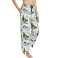 thumbnail image 2 of Uemuo Mallard Ducks Wild Birds Pattern Women's Wide Leg Palazzo Lounge Pants with Pockets Light Weight Loose Comfy Casual Pajama Pants-Small, 2 of 9