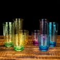 thumbnail image 3 of 26-Ounce Large Acrylic Glasses Plastic Tumbler/Drinking Cups,Set of 6 Multi-Hammered Style,BPA Free, 3 of 5