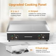 thumbnail image 5 of Ktaxon 26" Electric Griddle, 3200W Stainless Steel Countertop Flat & Stripe Top Grill, 5 of 8