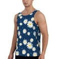 thumbnail image 2 of Xecao Daisies Flowers Men's Tank Top Workout Quick Dry Sleeveless Gym Jogging Muscle Shirts Summer Swim Beach Tops, 2 of 9