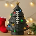 thumbnail image 4 of Dserfhy Sports Ball Inspired Christmas Tree Figurine Handcrafted Faux Leather Tree Shaped Tabletop Decoration with Golden Star Topper for Holiday Home Decor, 4 of 8