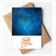 thumbnail image 1 of Cielo estrellado de la noche Leo Zodiac Constellation Nota en blanco del sobre de la tarjeta de agradecimiento, 1 of 4