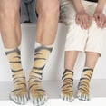 thumbnail image 2 of Aellinatey Adult Funny Animal Paws Socks for Cat Tiger Dog Leopard Claw 3D Print Crew Hosie, 2 of 21