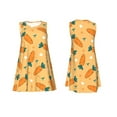 thumbnail image 7 of Daiia Love Carrot Print Women's Dresses 2025 Trendy Short sleeve Dresses Casual Baggy Flowy Maxi Sun Dresses, 7 of 7