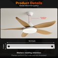 thumbnail image 3 of Ventilador de techo Downrod Nianzcy, 30 cm, blanco, 1 pulgada OD, 3 of 7