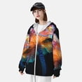 thumbnail image 3 of Gaeub Bioluminescent Underwater Flower Men's and Women's UPF 50+ Long-Sleeved Sun Protection Clothing, Fishing Shirt Long Sleeve Zip-Small, 3 of 7