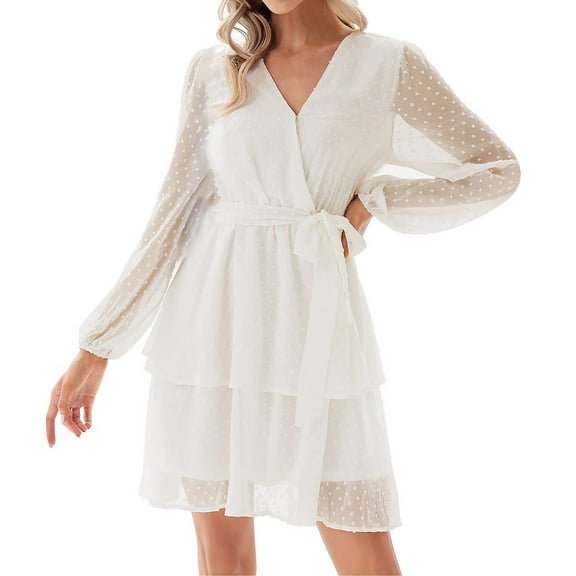 Aayomet Casual Dresses For Women Women Sweet and Cute Sleeveless Racerback Flared Swing A-Line Waist Hollow Out Summer Short Dress,White M