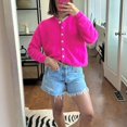 thumbnail image 2 of Yanluna       Women Vintage Knitted Cardigans Spring Autumn Causal Long Sleeve Button-Down Basic Sweater Preppy Y2K Softness Knitwear Coats, 2 of 6