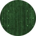 thumbnail image 1 of Ahgly Company Indoor Round Abstract Emerald Green Contemporary Area Rugs, 5' Round, 1 of 4