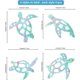 thumbnail image 2 of 16 pegatinas de tortugas marinas para ventanas, 4 estilos, arcoíris, antichoque, no adhesivas, para vidrio, vinilo estático, para decoración del hogar., 2 of 9