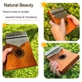 thumbnail image 4 of Piano Kalimba Thumb Newlam de madera de 17 teclas con accesorios, 4 of 8