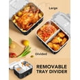 thumbnail image 5 of VictSing Cordless Electric Heating Lunch Box for Adults - Long-Lasting 2H Heat & 1H Warm, Scheduled, XL 6.3-Cup with Divider & Leak-Proof, Includes Insulated Bag for office，travel or outdoor work, 5 of 6