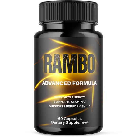 Rambo Advanced Formula Pills All Natural Vitamin Supplement 60 Capsules
