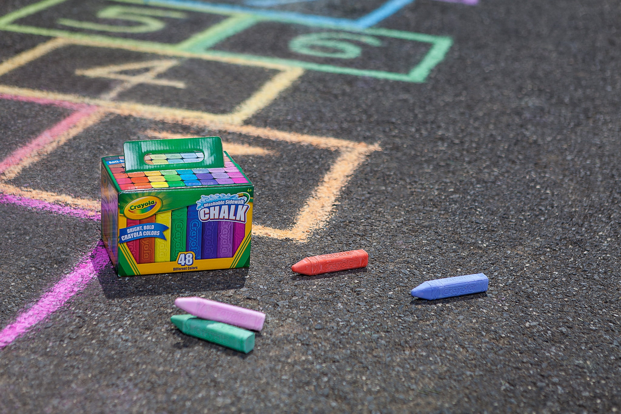 Crayola Washable Sidewalk Chalk Set, 48-Colors