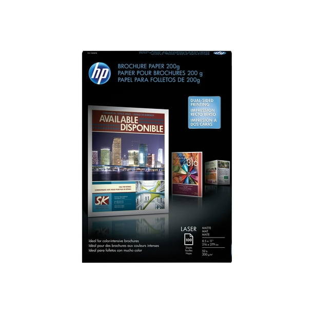 HP - Mat - 8.5 in x 11 in - 200 G/M - 100 Feuille(S) brochure paper - pour LaserJet Pro M102a, M102a