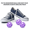 thumbnail image 2 of LA BELLEFÉE Sneaker Deodorizer Balls, 6 Pack, Lavender Scent, Odor Eliminator Air Freshener Ball for Shoes, Drawers, Gym Bag, Handbag, 2 of 7