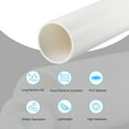 thumbnail image 3 of Uxcell Rigid Round Pipes High Impact for Water Pipe, Crafts, Decoration, Cable Sleeve White 45.2mm x 50mm, 3 of 6