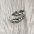 TWCTUWEN New Rings for Men Adjustable Old Ethnic Vintage Split Adjustable Feather Ring Old