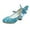 Blue, variant on HZLPFO Toddler White Flats Girls Dress Shoes Closed Toe High Heels Ankle Strap Wedding Party Shoes Pink,13