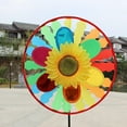 thumbnail image 3 of JWQFBC DIY Sunflower Windmill Pinwheel Wind Chime Flower Decoration Toy - Rainbow, 3 of 9