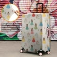 thumbnail image 4 of Beige Princess Flower Pattern Luggage Cover Fashion Suitcase Cover Baggage Covers Fit 25-28 Inch Luggage (Go Travel), 4 of 5