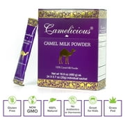 Camel Milk Powder Camelicious 480g Box US Edition(24 Packets x 20g each) Non-GMO, Gluten Free Low Lactose Alternative Dry Milk Powder - Flash Pasteurized Powdered Camel Milk Longer Shelf Life
