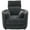 Black, variant on Pemberly Row Polyester Angora Linen Recliner Chair Swivel Gliding Manual 41"W x 38"D x 41"H Assembled