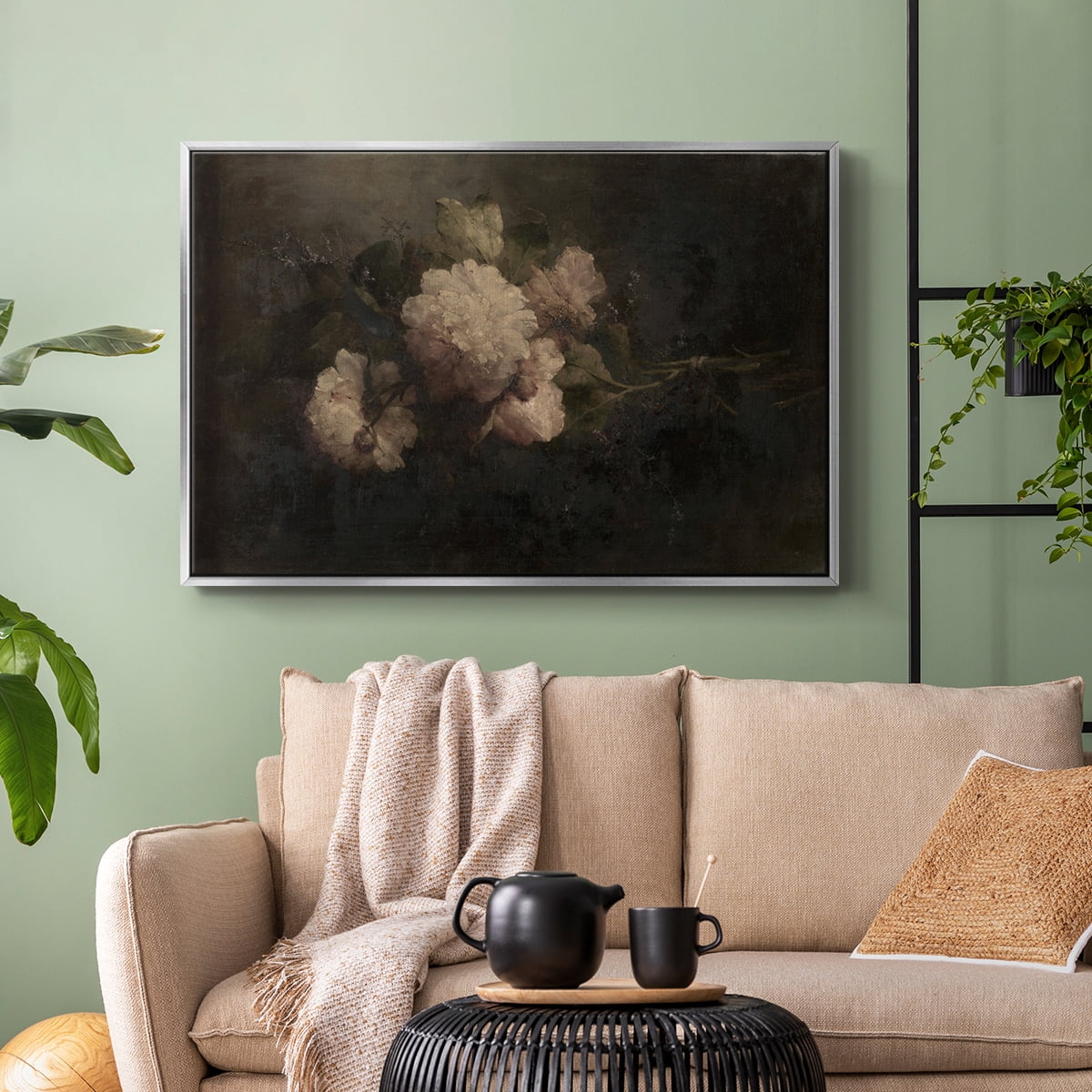 Vintage Botanical Print-XXXIX By Wexford Home Framed in Silver Wood Gallery Wrapped Canvas 25 in. x 37 in.