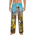 thumbnail image 2 of Lsque Different Construction Site Vehicles Print Men's Pajama Pants, Lounge Pant - Comfortable Home Wear,Elastic Waistband, Stylish Design-X-Large, 2 of 9