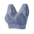 thumbnail image 2 of Penkiiy Women Bras Women's Sexy Seamless Push Up Lace Sports Bra Comfortable Breathable Base Tops Underwear Blue Bras, 2 of 7