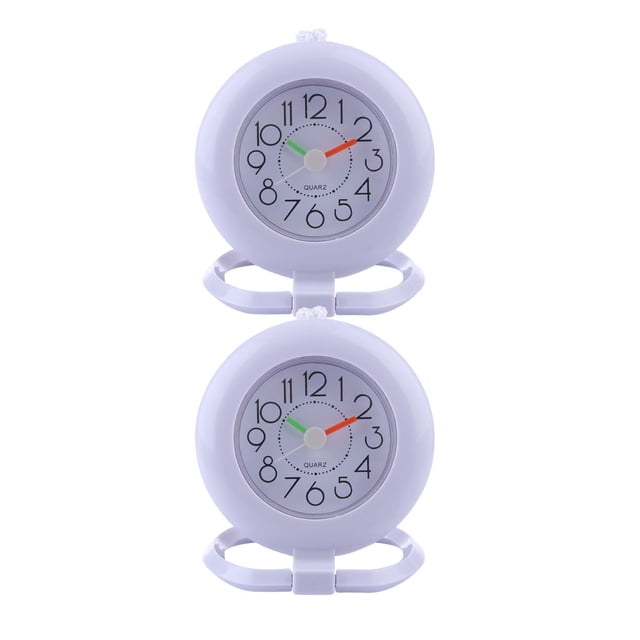 Reloj de Pared de 2 Piezas, Reloj Colgante de de con Gancho para de Toalla, Pantalla de 12 Números árabes, Fácil Lectura BLESIY Reloj de pared Reloj de baño