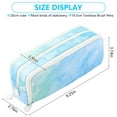 thumbnail image 6 of Rirool Large Capacity Pencil Case, 3 Zipper Compartments Pen Pouch for High School, College, Teachers, Office & Travel Use, Makeup Bag for Teens and Adults, Meteorblue, 6 of 7