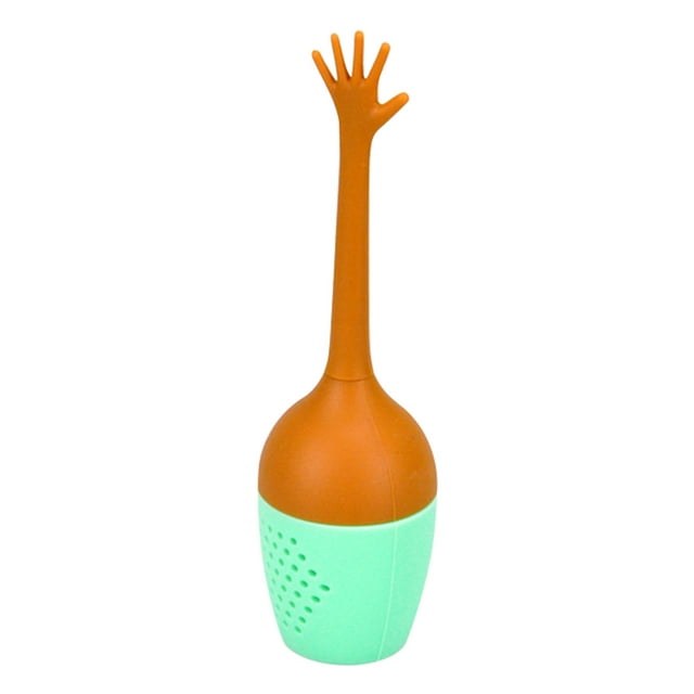 Under 10 Food Storage Tea Diffuser Heat Non Stick Easy To Use Silicone Funny Hand Gestures Tea Infuser for Home