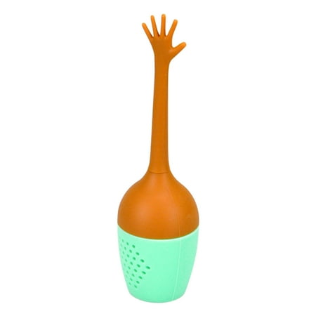 

HAXMNOU Tea Diffuser Heat Non Stick Easy To Use Silicone Funny Hand Gestures Tea Infuser For Home