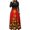 Red, variant on Fesfesfes Women Dress Christmas Tree Print Long Sleeve Round Neck Long Dress Beach Casual Maxi Sundress or