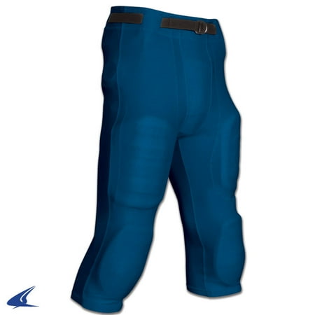 Adult Football Game Pants - Champro Adult Goal Line Slotted Football Game Pants - Navy - Small